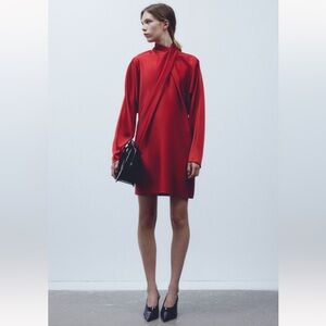 H&M Elegant Red Satin Dress